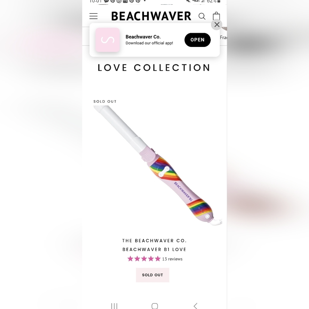 Beach waver rotating curler